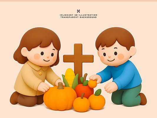 PSD 편집이미지 어린이 가족 호박 기념 옥수수 농작물 축제 수확 사과 즐거움 그림 동심 편집3D 감정 농업 채소 과일 관계 곡류 사람 3D 파일형식