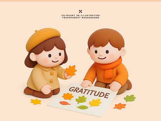 PSD 편집이미지 컬러 백그라운드 낙엽 모션 놀이 협력 표정 웃음 즐거움 감사 창의력 편집3D 감정 잎 3D 파일형식