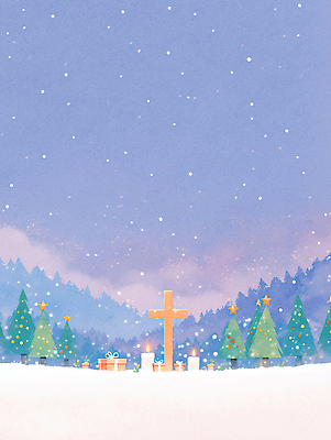 JPG 나무 별 기독교 종교 크리스마스 겨울 일러스트 촛불 자연 하늘 산 따뜻함 선물 풍경 크리스마스트리 평화 축제 기쁨 흰색 국내일러스트 AI일러스트 AI콘텐츠 자연요소 식물 계절 기념일 감정 컬러 컨셉 초 생태계 파일형식