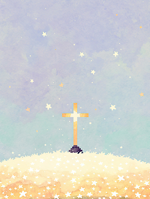 JPG 별 기독교 종교 상징 십자가 일러스트 자연 하늘 풍경 빛 평화 희망 기도 축복 영감 국내일러스트 AI일러스트 AI콘텐츠 자연요소 감정 컨셉 생태계 파일형식