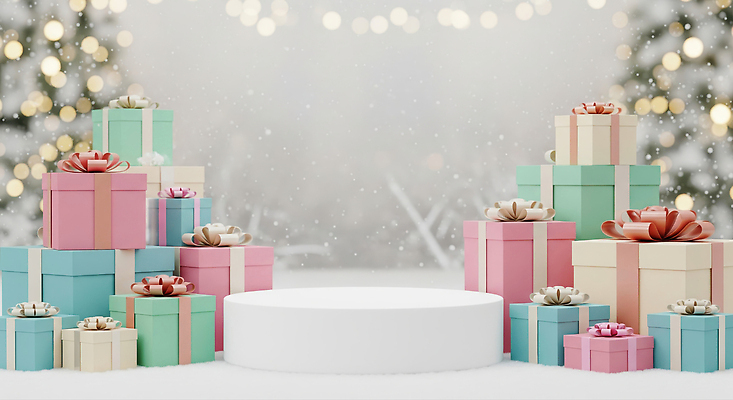 JPG 편집이미지 컬러 백그라운드 크리스마스 조명 선물 이벤트 장식 상자 크리스마스트리 축제 축하 화려 분위기 테마 이미지편집 AI컴퓨터그래픽 AI콘텐츠 기념일 컨셉 파일형식