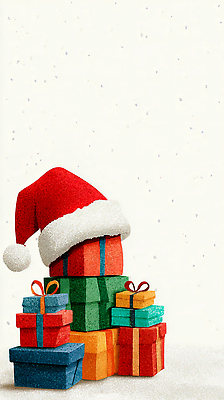 JPG 전통 기념일 컬러 크리스마스 겨울 일러스트 산타모자 가족 선물 장식 크리스마스트리 파티 축제 기쁨 눈송이 즐거움 준비 국내일러스트 AI일러스트 AI콘텐츠 모자_잡화 계절 감정 관계 눈_날씨 이벤트 파일형식