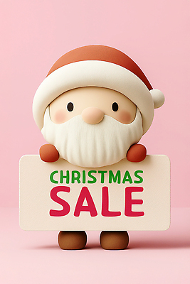 계절 기념일 컬러 컨셉 크리스마스 3D 파일형식 세일 산타클로스 인형 귀여움 장식 분홍색 겨울 축제 마케팅 분위기 선물 편집3D PSD 편집이미지