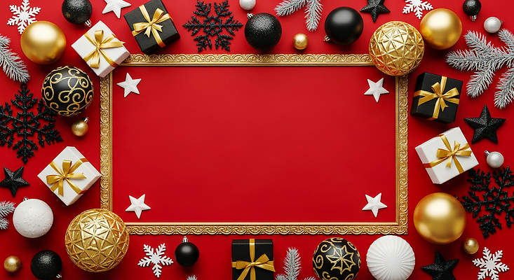 자연요소 기념일 컬러 크리스마스 이벤트 CG 파일형식 장식 선물 빨간색 백그라운드 공 별 금색 은색 크리스마스트리 디자인 파티 축제 준비 연말 편집실사 편집이미지 JPG