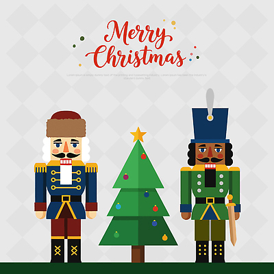 계절 기념일 감정 컬러 크리스마스 관계 사람 공휴일 목각인형 파일형식 벡터 호두까기인형 크리스마스트리 장식 축제 겨울 세트 금색 파란색 캐릭터 행복 기쁨 가족 연휴 어린이 문화 예술 국내일러스트 AI파일 일러스트