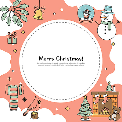 행복 크리스마스 겨울 일러스트 가족 눈사람 동화 주택 따뜻함 선물포장 선물 장식 빨간색 크리스마스트리 파티 축제 초인종 휴일 국내일러스트 AI파일 계절 기념일 감정 컬러 포장 관계 이벤트 건물 종 파일형식 벡터