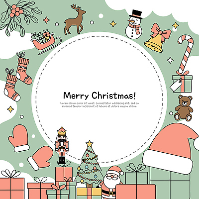 나무 행복 리본 인형 장갑 크리스마스 일러스트 가족 눈사람 양말 사탕 선물 장식 친구 산타클로스 파티 축제 기쁨 루돌프 휴일 국내일러스트 AI파일 식물 잡화 기념일 감정 관계 사슴 디저트 이벤트 파일형식 벡터