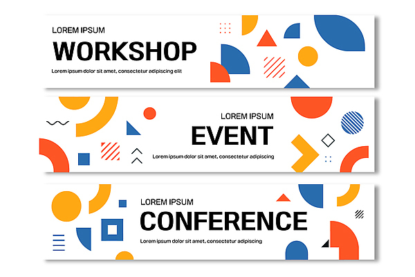 도형 템플릿 디자인 배너 배너템플릿 컬러 비즈니스 텍스트 추상 안내 이벤트 그래픽 정보 표현 기하학 컨퍼런스 워크숍 AI파일 무늬 회의 파일형식 벡터