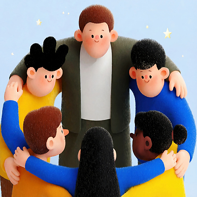 JPG 컬러 일러스트 모션 포옹 협력 사람 친구 모임 도움 그룹 즐거움 그림 보드게임 지원 상호작용 국내일러스트 감정 컨셉 관계 안기 놀이 파일형식