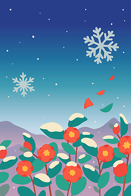식물 계절 꽃잎 꽃 컬러 백그라운드 잎 꽃밭 겨울 일러스트 자연 하늘 생명 바람 날씨 산 풍경 일상 눈송이 동백 뷰티풀 일러캐릭터 AI파일 자연요소 캐릭터 눈_날씨 라이프 생태계 파일형식 벡터