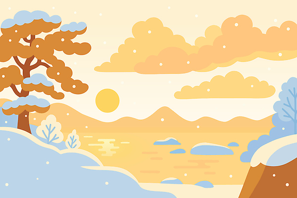 나무 바다 백그라운드 겨울 일러스트 자연 하늘 아침 바람 조명 산 풍경 물 태양 평화 노을 소나무 차가움 언덕 수평선 일러캐릭터 AI파일 주간 자연요소 식물 캐릭터 계절 컨셉 날씨 생태계 파일형식 벡터