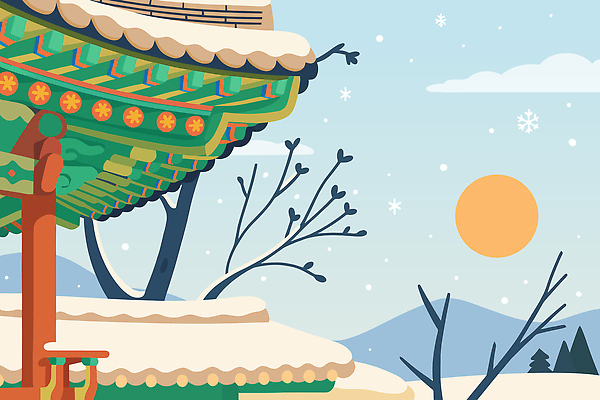 나무 전통 건축물 문화 백그라운드 고건축 겨울 일러스트 자연 하늘 산 한국 풍경 일상 태양 평화 일출 눈송이 그림 뷰티풀 일러캐릭터 AI파일 자연요소 식물 캐릭터 계절 건축 아시아 컨셉 눈_날씨 라이프 노을 생태계 파일형식 벡터
