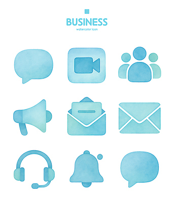 도형 PSD 아이콘 디자인 비즈니스 도안 헤드셋 스피커 소리 메시지 이메일 알림 소셜미디어 영상통화 의사소통 채팅 2D아이콘 음향기기 헤드폰 통화 파일형식