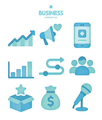 PSD 아이콘 비즈니스 회의 그래프 협력 실험 자료 정보 성장 발표 분석 소통 마케팅 재정 2D아이콘 컨셉 파일형식