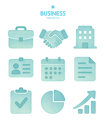 PSD 아이콘 디자인 비즈니스 수치 그래픽 사무실 자료 달력 작업 계약 문서 서명 진행 서류판 체크리스트 2D아이콘 그래프 사무용품 파일형식