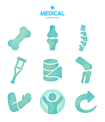 PSD 아이콘 의학 뼈 건강 병원 치료 응급 상처 관절 팔 물리치료 재활 2D아이콘 신체부위 긴급 파일형식