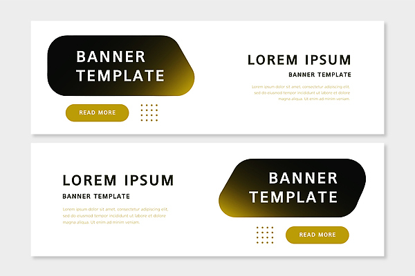 템플릿 배너 컬러 무늬 가로 파일형식 벡터 디자인 검은색 금색 나란히 배열 그래픽 홈페이지 알림 배너템플릿 AI파일 추상 가로배너