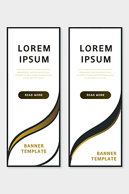 템플릿 배너 선 컬러 무늬 세로 파일형식 벡터 디자인 곡선 백그라운드 흰색 검은색 금색 그래픽 표시 내용 알림 온라인 마케팅 홈페이지 배너템플릿 AI파일 추상 세로배너