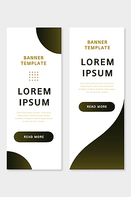 템플릿 배너 컬러 컨셉 무늬 세로 파일형식 벡터 디자인 그래픽 텍스트 버튼 나란히 배열 깨끗함 단순화된 흰색 검은색 초록색 정보 배너템플릿 AI파일 금색 추상 세로배너