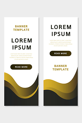 템플릿 배너 컬러 무늬 세로 파일형식 벡터 디자인 스크린 옵션 스타일 텍스트 버튼 구성 그래픽 모양 정보 공급 나란히 배너템플릿 AI파일 검은색 금색 추상 세로배너