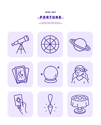 아이콘 여자 어린이 컨셉 신체부위 우주 파일형식 벡터 운세 도구 망원경 별자리 행성 구슬 소녀 손 마법 상담 신비 2D아이콘 AI파일