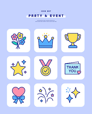 디자인 기념일 꽃 별 일러스트 왕관 불꽃놀이 이벤트 장식 파티 축하 트로피 메달 감사 국내일러스트 AI파일 자연요소 식물 감정 컨셉 놀이 상_우승 상_상패 파일형식 벡터