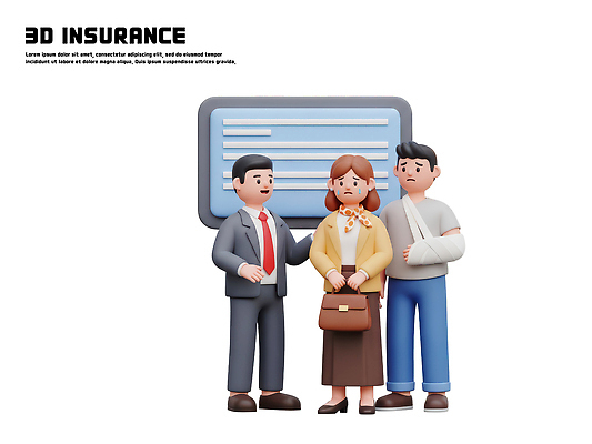 PSD 편집이미지 여자 남자 생각 회사 대화 사람 사무실 3D 환경 상처 사건 서비스 상담 보험 지원 편집3D 비즈니스 말하기 디지털합성 파일형식