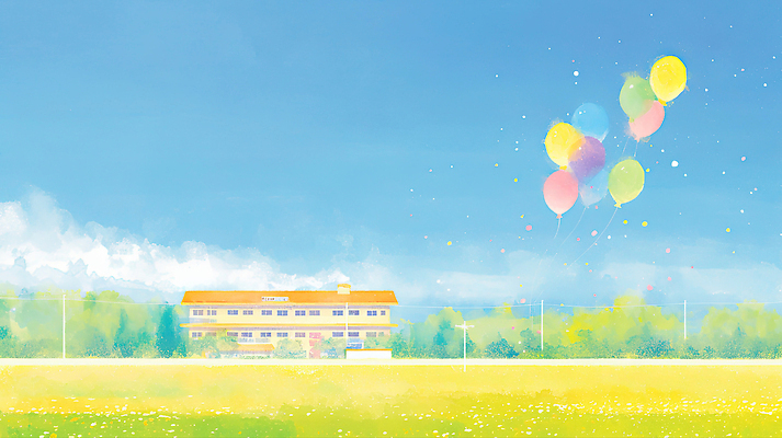 JPG 나무 컬러 일러스트 학교 자연 하늘 거리 사람 풍경 초원 야외 건물 일상 여름 파란색 봄 기쁨 즐거움 주말 풍선 뷰티풀 국내일러스트 AI일러스트 AI콘텐츠 식물 건축물 계절 교육 감정 라이프 생태계 파일형식