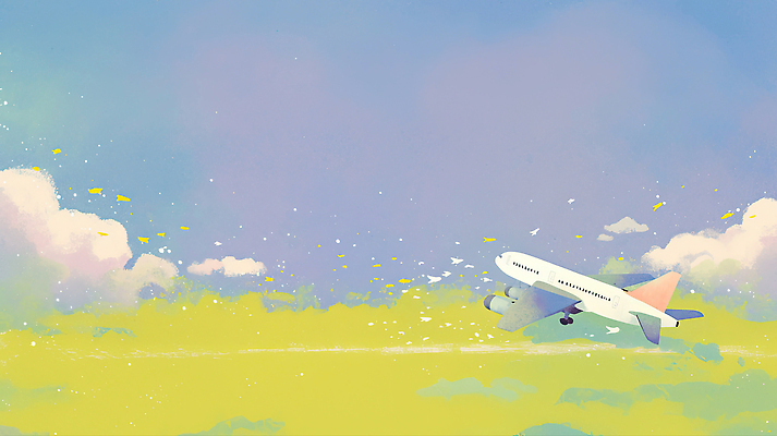JPG 주간 여행 백그라운드 이동 잎 일러스트 자연 하늘 날씨 비행기 풍경 공중 노란색 행선지 비행 공항 항공 출발 오르기 떠남 국내일러스트 자연요소 식물 컬러 컨셉 항공교통 교통시설 모션 대중교통 생태계 파일형식