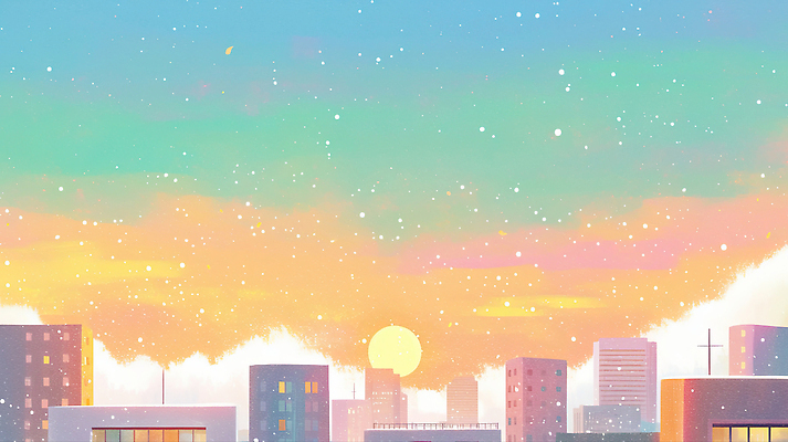 자연요소 건축물 컬러 주택 라이프 태양 노을 파일형식 도시 일몰 하늘 건물 주황색 분홍색 일상 생활 풍경 아파트 빛 햇빛 일러스트 국내일러스트 JPG 일출 새해