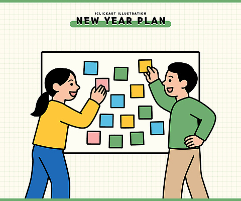 생각 일러스트 모션 회의 협력 새해 아이디어 대화 사람 생활 거래 목표 계획 연습 준비 그림 만들기 색종이 실행 국내일러스트 AI파일 종이 컨셉 비즈니스 말하기 파일형식 벡터