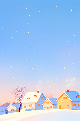 주간 자연요소 식물 계절 컬러 컨셉 날씨 건물 야간 생태계 파일형식 겨울 저녁 마을 하늘 주택 지붕 나무 풍경 시간 차가움 아침 자연 흰색 파란색 따뜻함 일러스트 국내일러스트 JPG 눈 눈덮임