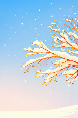 자연요소 식물 계절 컬러 컨셉 잎 채소 모션 날씨 눈_날씨 생태계 파일형식 나무 가지 겨울 하늘 자연 풍경 눈꽃 바람 기온 차가움 낙엽 고요 연결 천천히 흐름 흰색 파란색 일러스트 국내일러스트 JPG 눈 눈덮임