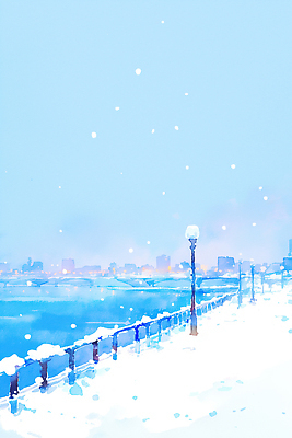 JPG 바다 시계 백그라운드 설경 겨울 가로등 일러스트 자연 하늘 거리 풍경 해변 빛 산책로 회색 눈 도시 물가 쌓인눈 국내일러스트 자연요소 계절 공공시설 길 컬러 날씨 생태계 파일형식