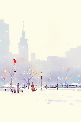 자연요소 식물 라이프스타일 계절 공공시설 다수 겨울 의자 관계 날씨 휴식 눈_날씨 사람 풍경 일몰 파일형식 공원 여러명 산책 도시 가로등 빛 나무 겨울풍경 벤치 눈사람 황혼 눈송이 홀로라이프 커플 가족 고요 길 일러스트 국내일러스트 JPG 눈