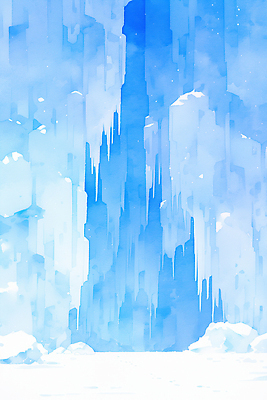 자연요소 계절 건축 벽 컨셉 자연 생태계 파일형식 얼음 동굴 조각 차가움 구조물 풍경 빛 컬러 천연 겨울 물 땅 높이 공허 투명 일러스트 국내일러스트 JPG 폭포 빙벽