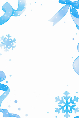 JPG 디자인 계절 리본 컬러 백그라운드 크리스마스 겨울 패턴 일러스트 수채화 프레임 미술 풍경 그래픽 장식 파란색 흰색 눈송이 차가움 그림 국내일러스트 기념일 무늬 문화예술 눈_날씨 파일형식
