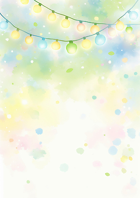 JPG 감정 컬러 백그라운드 일러스트 전구 자연 조명 따뜻함 이벤트 장식 여름 빛 파티 축제 공간 분위기 저녁 가랜드 생동감 차분 국내일러스트 AI일러스트 AI콘텐츠 계절 컨셉 야간 파티용품 생태계 파일형식