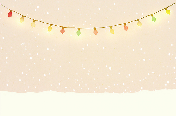 JPG 나무 계절 컬러 백그라운드 크리스마스 겨울 일러스트 조명 따뜻함 야외 장식 빛 반짝임 축제 분위기 가랜드 스타일 겨울풍경 국내일러스트 AI일러스트 AI콘텐츠 식물 기념일 컨셉 모션 풍경 파티용품 파일형식