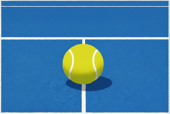 JPG 스포츠 일러스트 공 모션 레저 바닥 공사 경기 파란색 운동 노란색 경기장 코트 테니스 기다림 중앙 집중 연습 준비 장면 앞으로 국내일러스트 컬러 컨셉 스포츠시설 건설업 건강 구기 외투 파일형식