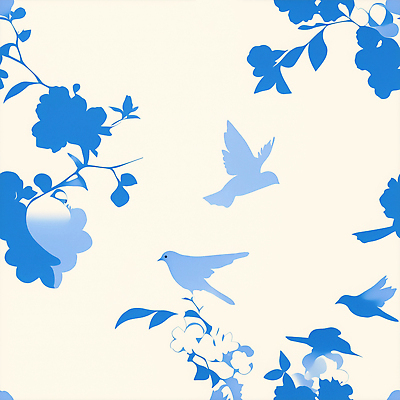 JPG 모양 식물 디자인 꽃 예술 컬러 백그라운드 잎 패턴 일러스트 재료 자연 조류 장식 파란색 공간 나뭇가지 그림 조화 뷰티풀 국내일러스트 나무 동물 무늬 생태계 파일형식