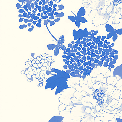 JPG 식물 문양 디자인 꽃잎 꽃 컬러 나비 곤충 백그라운드 패턴 일러스트 자연 생명 미술 그래픽 장식 파란색 조화 뷰티풀 국내일러스트 동물 무늬 문화예술 생태계 파일형식