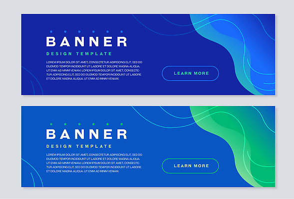 템플릿 디자인 배너 배너템플릿 가로배너 컬러 패턴 곡선 커뮤니케이션 그래픽 초록색 파란색 홈페이지 디지털 알림 구성 사용자 AI파일 선 무늬 가로 파일형식 벡터