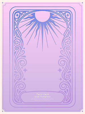 문양 디자인 예술 선 분홍색 컬러 백그라운드 패턴 일러스트 수채화 프레임 그래픽 장식 태양 보라색 운세 팬시 그라데이션 타로 타로카드 디지털아트 아르누보 국내일러스트 AI파일 자연요소 무늬 미술 트럼프 파일형식 벡터