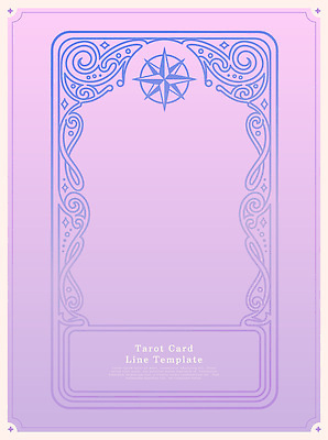 디자인 예술 선 컬러 백그라운드 패턴 일러스트 도안 프레임 그래픽 장식 보라색 운세 제조 그림 팬시 색감 창작 타로 타로카드 아르누보 국내일러스트 AI파일 무늬 미술 트럼프 파일형식 벡터