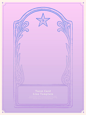 디자인 예술 선 컬러 백그라운드 패턴 일러스트 프레임 그래픽 장식 보라색 운세 작업 구출 스타 팬시 기본 창의성 창작 타로 타로카드 아르누보 국내일러스트 AI파일 무늬 미술 도움 트럼프 파일형식 벡터