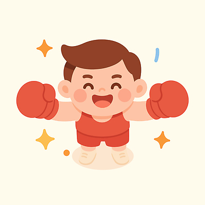 캐릭터 어린이 스포츠 유니폼 일러스트 모션 웃음 소년 친구 운동 권투 기쁨 글러브 우승 권투선수 즐거움 팔 국내일러스트 AI파일 옷 남자 감정 스포츠용품 장갑 관계 운동선수 표정 건강 사람 신체부위 격투기 최고 파일형식 벡터