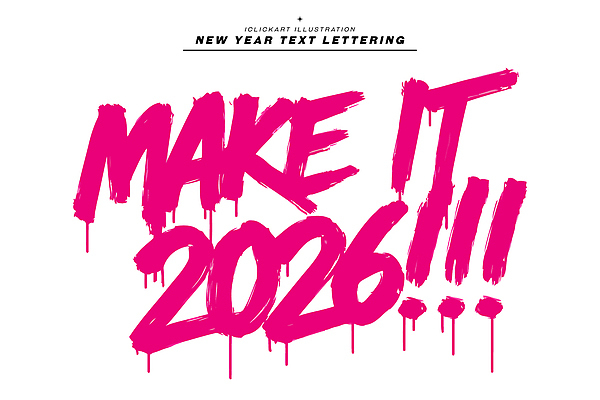 문자 감정 컬러 컨셉 미술 연도 파일형식 벡터 2026년 새해 그래픽 디자인 메시지 분홍색 텍스트 작품 희망 모션 축하 기념 창작 그림 표현 일러스트 국내일러스트 AI파일 캘리그라피 타이포그라피 병오년