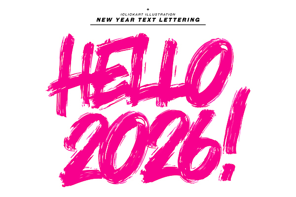 문자 컬러 컨셉 미술 예절 공예 연도 파일형식 벡터 2026년 인사 텍스트 분홍색 새해 디자인 장식 연말 연초 축하 메시지 그림 캘리그라피 드로잉 창작 표현 그래픽 수공예 일러스트 국내일러스트 AI파일 타이포그라피