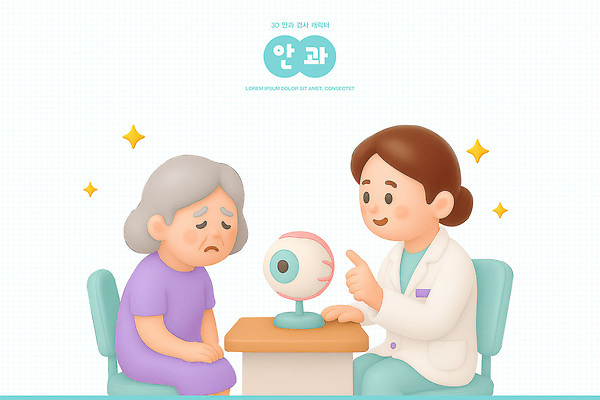 직업 감정 가구 의학 병원 말하기 3D 의료진 파일형식 상담 의사 환자 치료 건강 불안 정보 탁자 대화 검사_조사 클리닉 편집이미지 편집3D PSD 안과